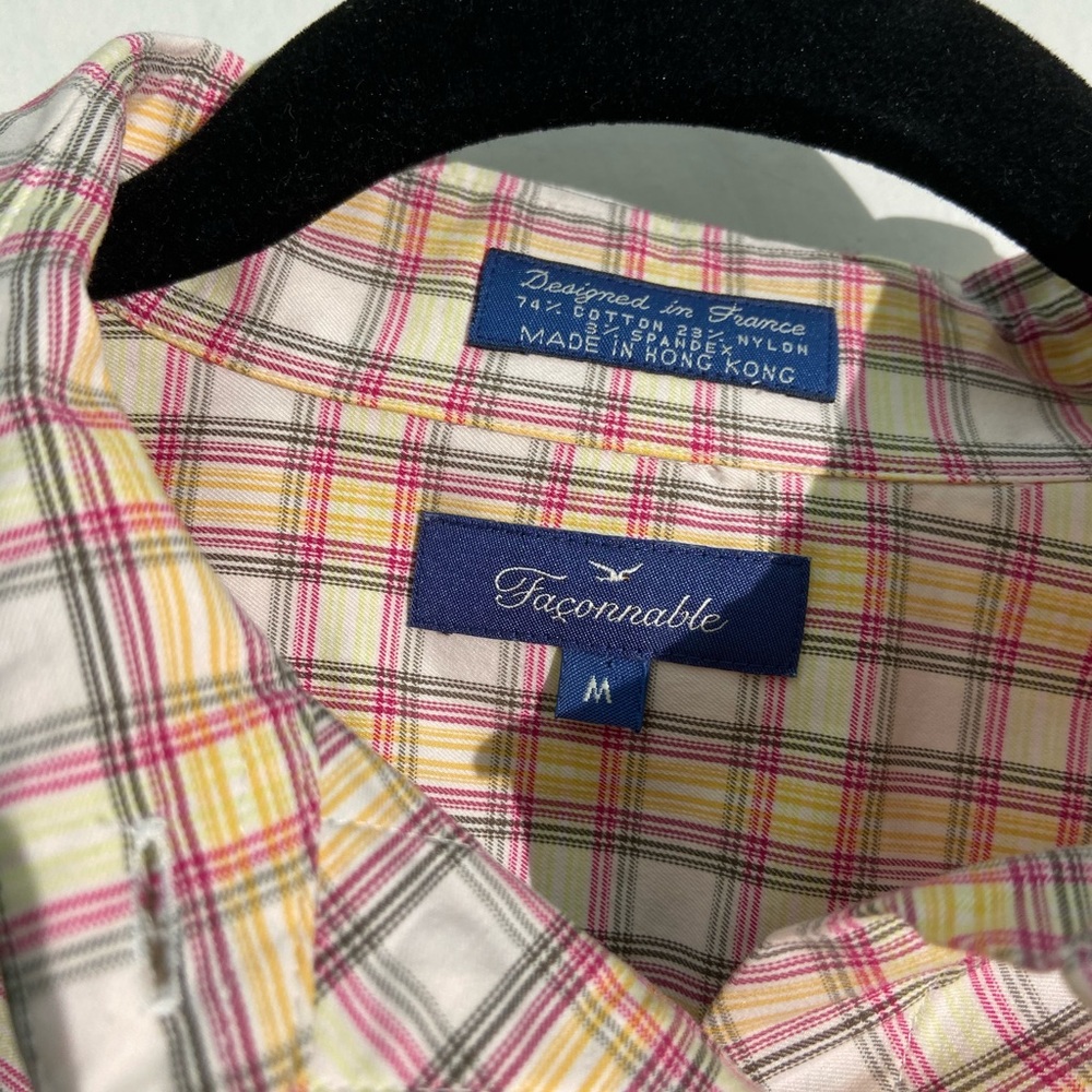 Faconnable Checkered Button Down Shirt - image 2